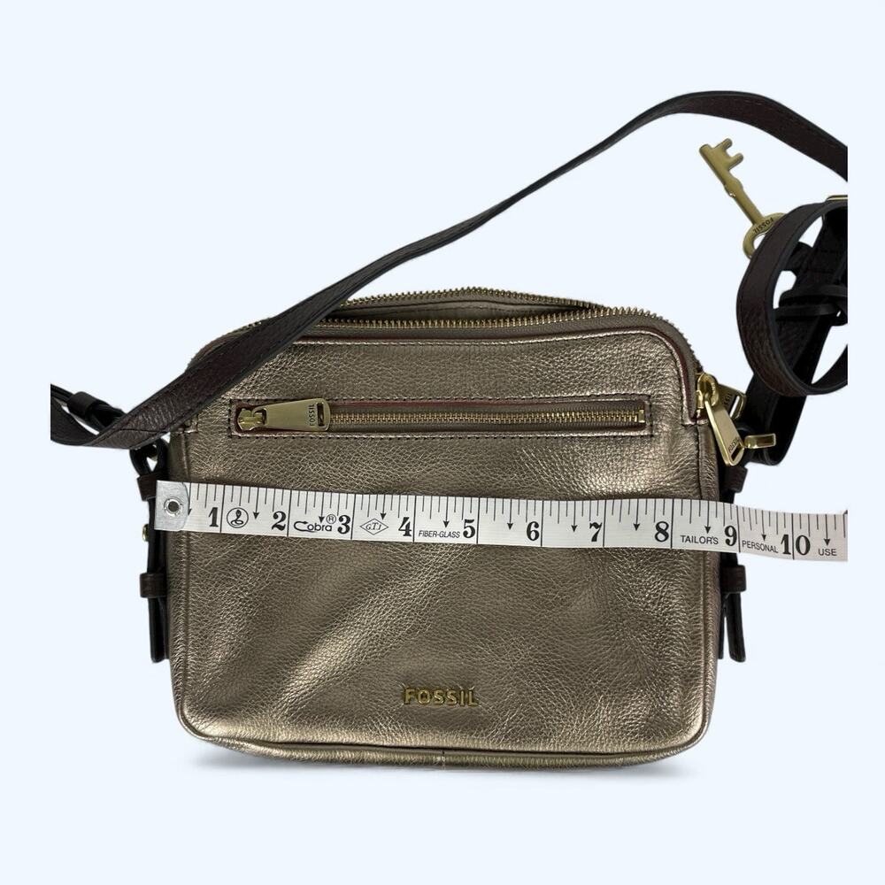 Fossil Women's Rose Gold Piper Toaster Leather Crossbody purse shoulder bag - Picture 9 of 9